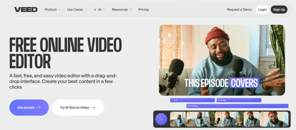 ترجمه فیلم با هوش مصنوعی Veed.io