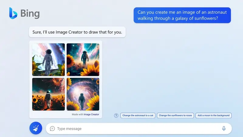 هوش مصنوعی ساخت عکس رایگان Bing Image Creator