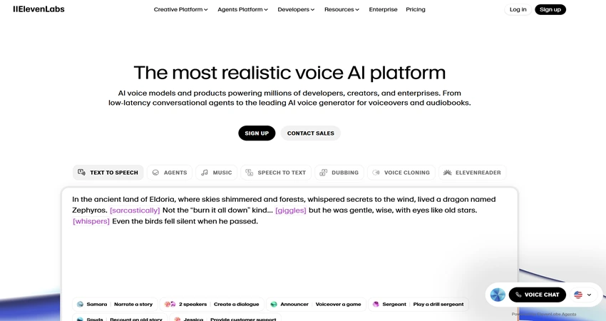 تغییر صدا با هوش مصنوعی eleventlabs.io